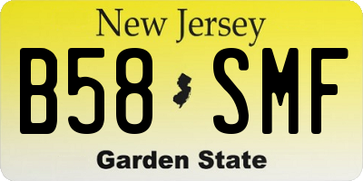 NJ license plate B58SMF
