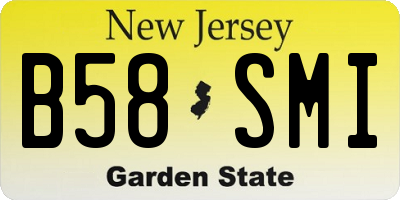 NJ license plate B58SMI