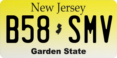NJ license plate B58SMV