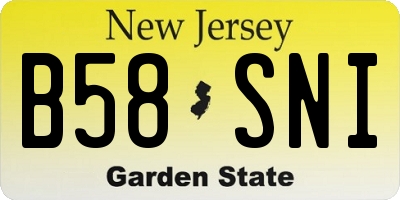 NJ license plate B58SNI