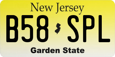 NJ license plate B58SPL