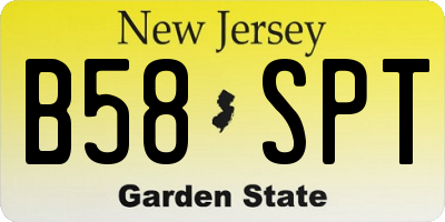 NJ license plate B58SPT