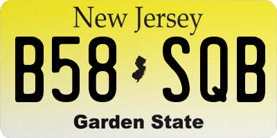 NJ license plate B58SQB