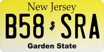 NJ license plate B58SRA