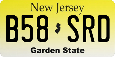 NJ license plate B58SRD