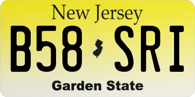 NJ license plate B58SRI