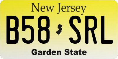 NJ license plate B58SRL