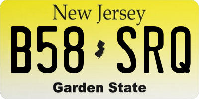 NJ license plate B58SRQ