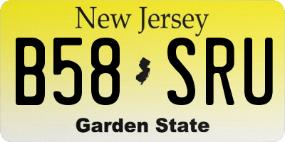 NJ license plate B58SRU