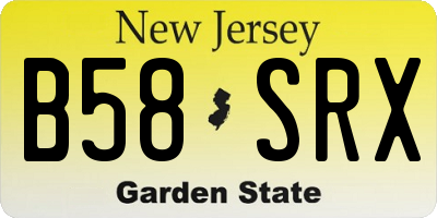 NJ license plate B58SRX