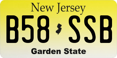 NJ license plate B58SSB