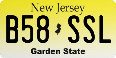 NJ license plate B58SSL