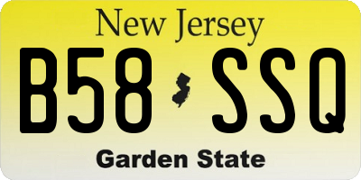 NJ license plate B58SSQ