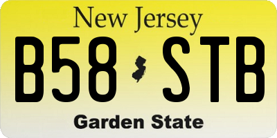 NJ license plate B58STB