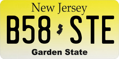 NJ license plate B58STE