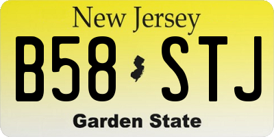NJ license plate B58STJ