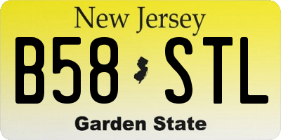 NJ license plate B58STL