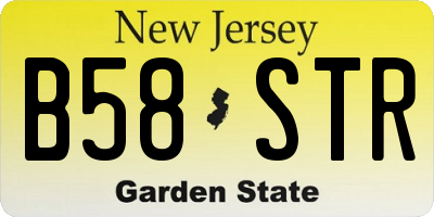 NJ license plate B58STR