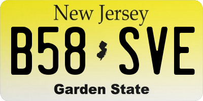 NJ license plate B58SVE