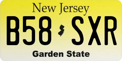 NJ license plate B58SXR
