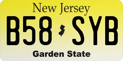 NJ license plate B58SYB