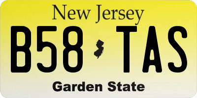 NJ license plate B58TAS