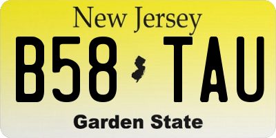 NJ license plate B58TAU