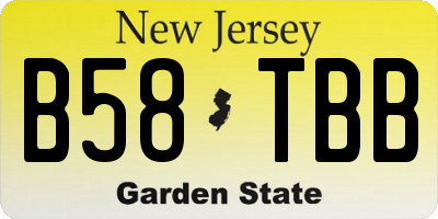 NJ license plate B58TBB