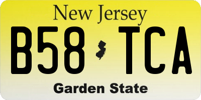 NJ license plate B58TCA