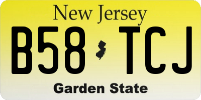 NJ license plate B58TCJ