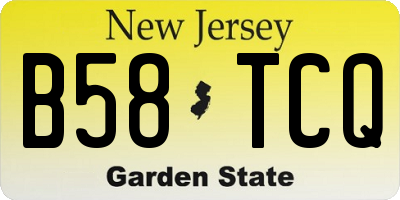 NJ license plate B58TCQ