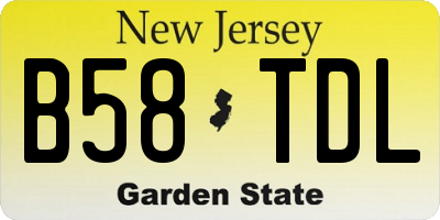 NJ license plate B58TDL