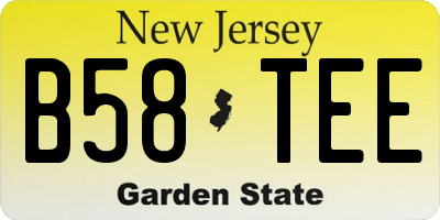 NJ license plate B58TEE