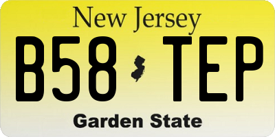 NJ license plate B58TEP