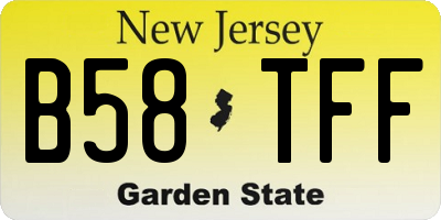 NJ license plate B58TFF