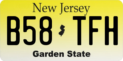 NJ license plate B58TFH