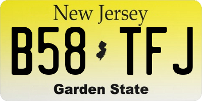 NJ license plate B58TFJ