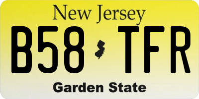 NJ license plate B58TFR