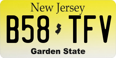 NJ license plate B58TFV