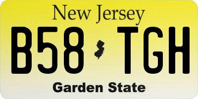 NJ license plate B58TGH