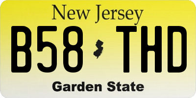 NJ license plate B58THD
