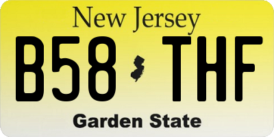 NJ license plate B58THF