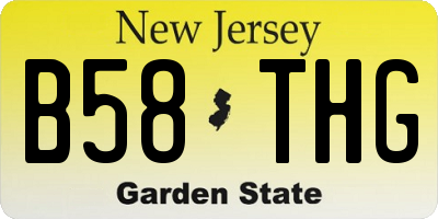 NJ license plate B58THG