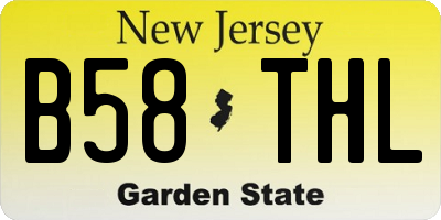 NJ license plate B58THL