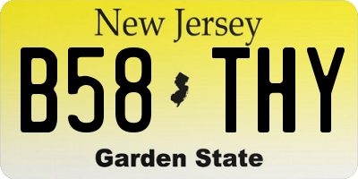 NJ license plate B58THY