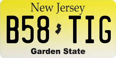 NJ license plate B58TIG