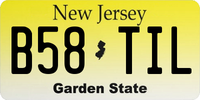 NJ license plate B58TIL