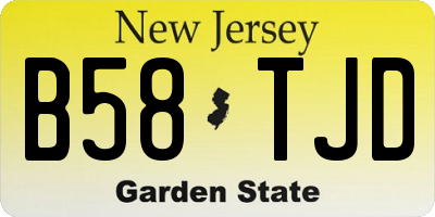 NJ license plate B58TJD