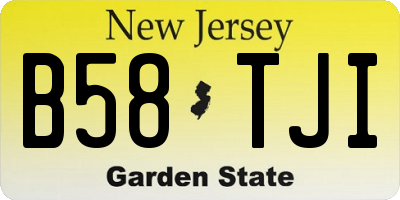 NJ license plate B58TJI