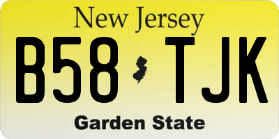 NJ license plate B58TJK